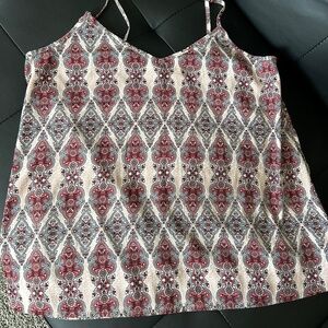 Patterned silky blouse